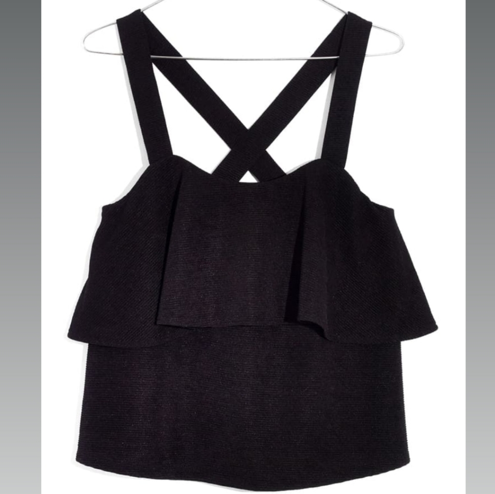 Madewell Textured Black Top